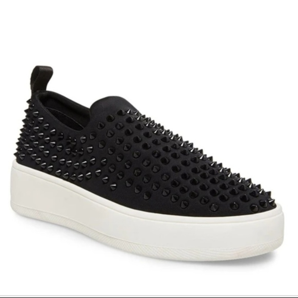 Black Studded Steve Madden Slip-Ons